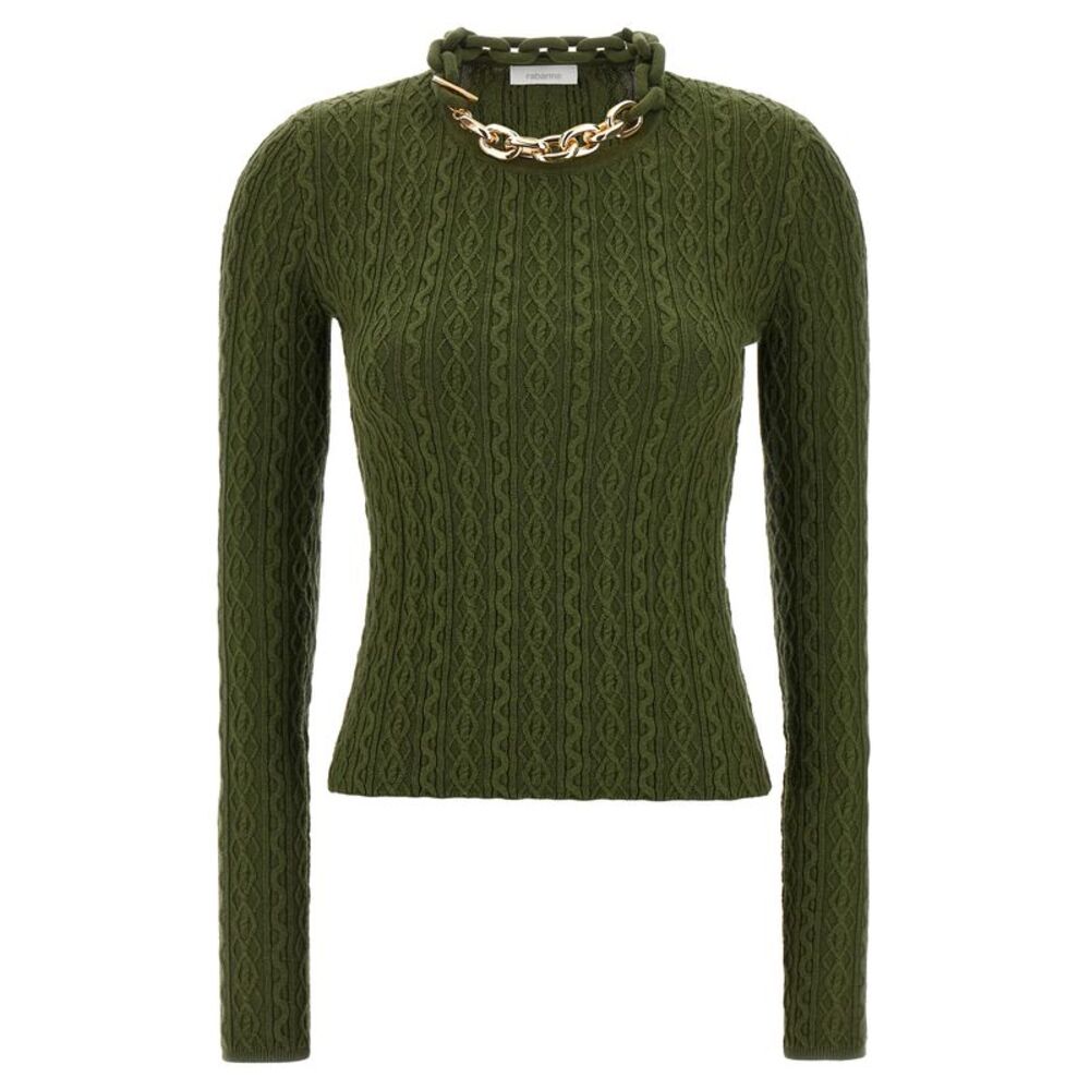 Paco Rabanne Bicolor Wool Women's Cardigan